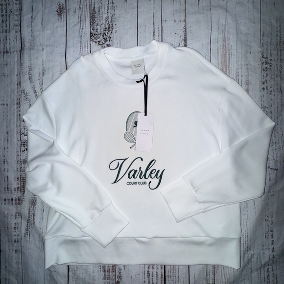 Varley Sweaters - Varley Namesake Court Club Knit Sweater  White Size XL $138